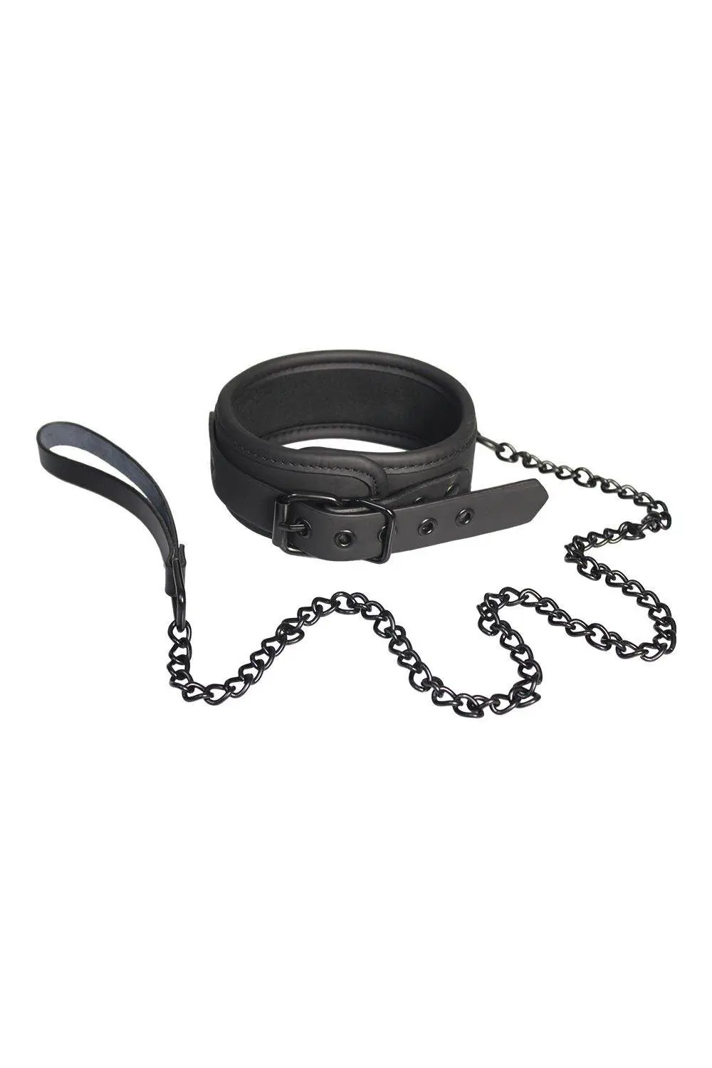 Blaze collar and leash black lingerie