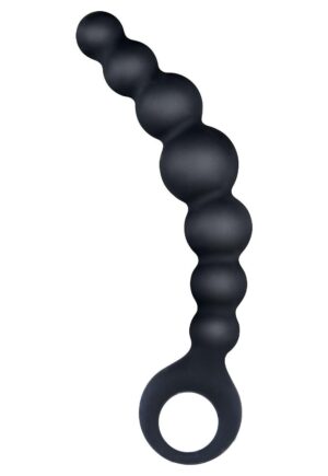 NMC 17,8 cm ribbed silicone anal beads zwart lingerie NMC 17,8 cm ribbed silicone anal beads zwart lingerie