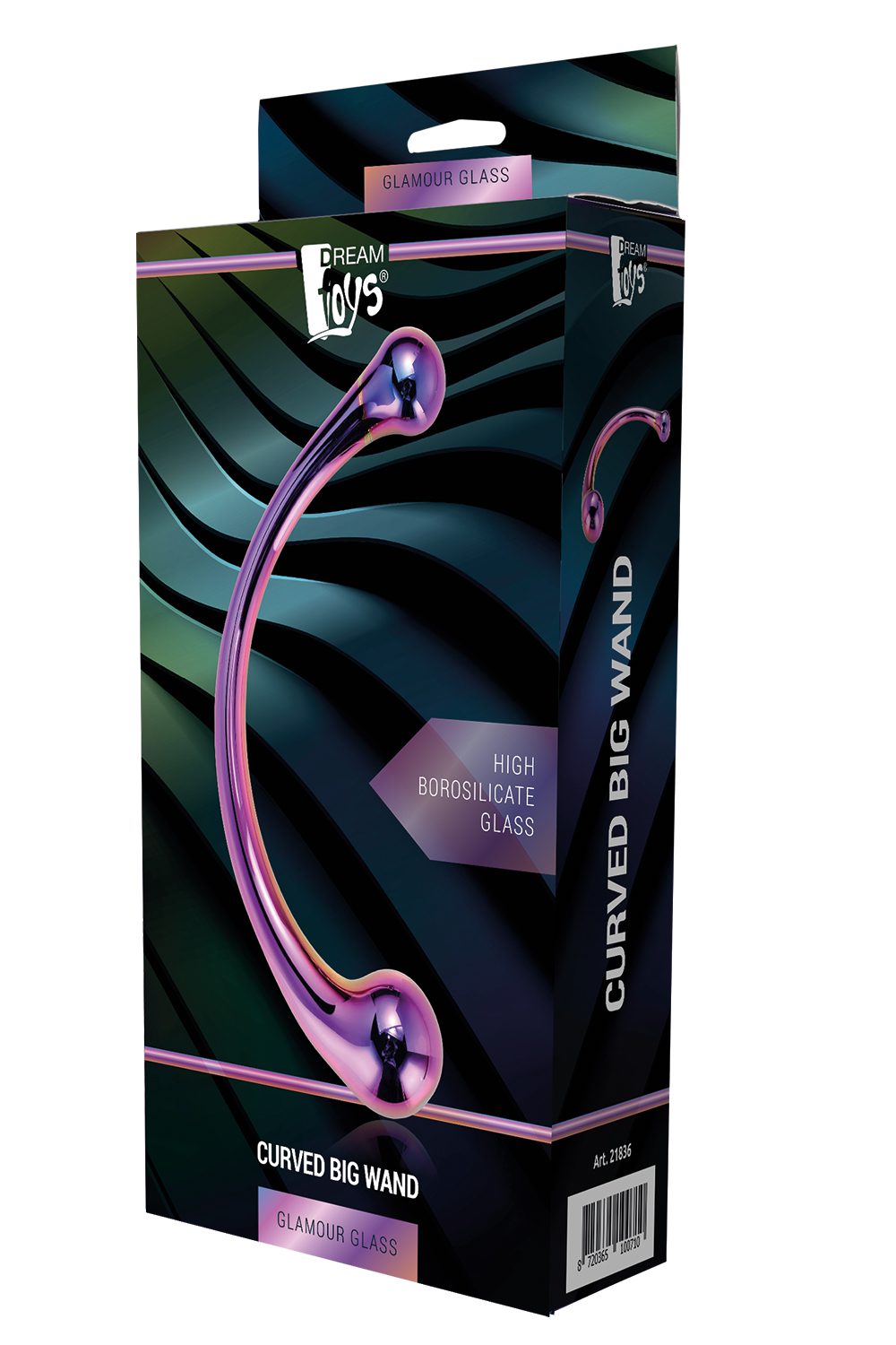 GLAMOUR GLAS GEBOGEN GROTE WAND – Afbeelding 4 so they are IN the glass. Glass wand dildoDouble endedGreat for G-spot stimulation and variation in pressurePerfect for temperature playMade of borosilicate glass