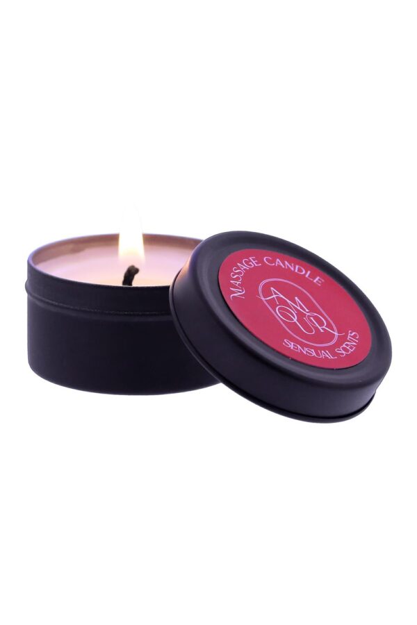 Massage candle Sensual Scents with a sensual fragrance. Burn the candle to make the wax melt and use it as massage oil on your partner for romantic moments.Sweet moments of joy! Discover Amour Sensual Soy Wax Massage Candles  Pure indulgence with an exquisite scent! Experience an unforgettable sensory journey with the exclusive sensual massage candle