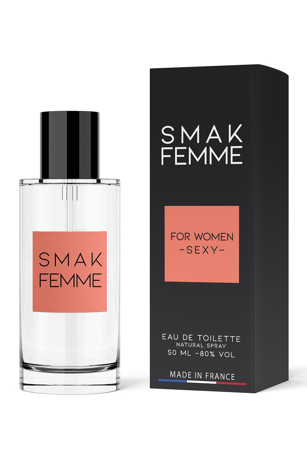 SMAK FOR VROUWEN 50 ML – Afbeelding 1 Smak for Women is a sensual fragrance with sweet floral aromas and aphrodisiac notes of amber and musk. This sensual fragrance is a powerful eau de toilette synonymous with seduction