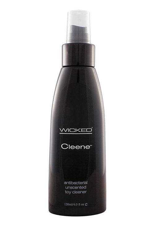 Wicked Cleene anti-bacterial toy cleaner.Keep your toys safe and your intimate areas healthy with Cleene Antibacterial Toy Cleaner. Enhanced with natural lavender and olive leaf extracts to boost anti-bacterial effectiveness