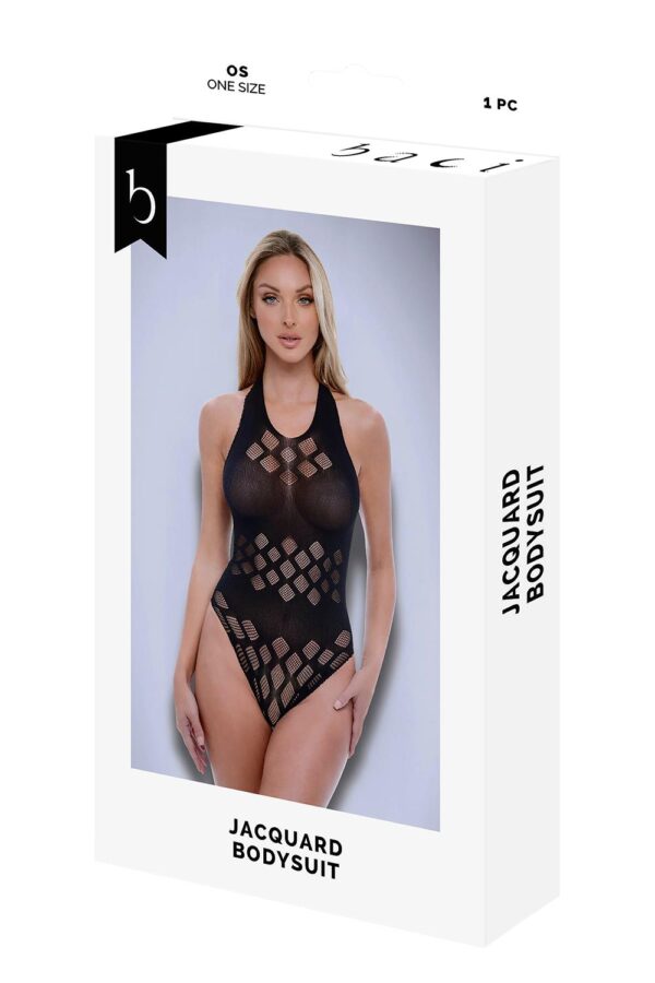 BACI JACQUARD BODYSUIT ZWART - Afbeelding 5