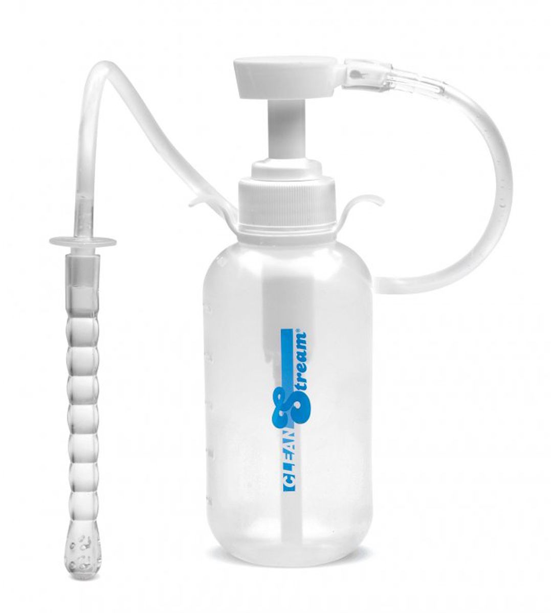 PUMP ACTION ANALE DOUCHE โ Afbeelding 1 Ga voor een grondige reiniging van je anus met de Pump Action anaaldouche. Deze praktische intieme douche wordt geleverd met een pompje die je zelf kunt vullen en waarmee je de hoeveelheid water die uit het opzetstuk komt eenvoudig kunt doseren. Het opzetstuk is geribbeld voor extra stimulatie en is ook licht buigzaam voor een comfortabel gebruik. Het pompje heeft een inhoud van 300 ml.