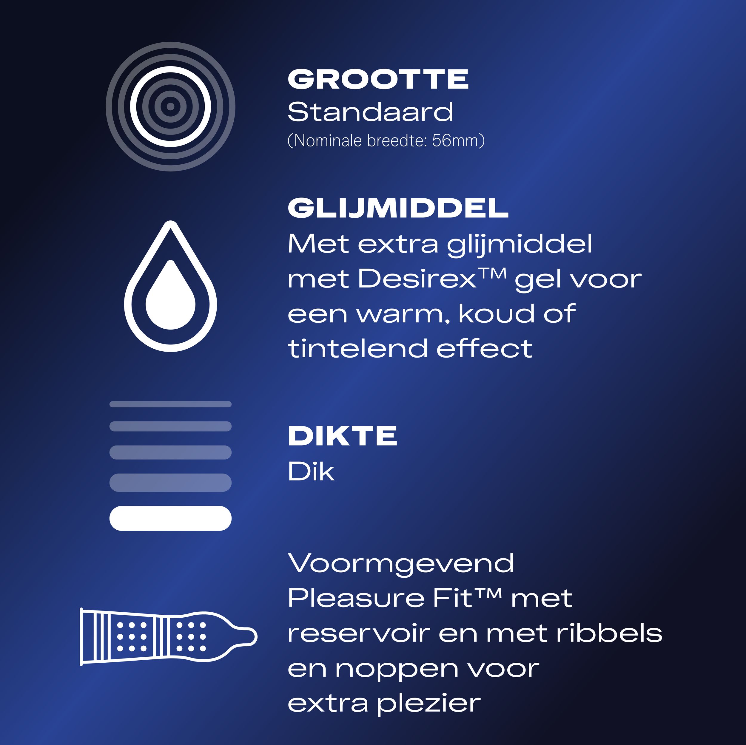 DUREX CONDOOMS ORGASM INTENSE 10 STUKS – Afbeelding 3 Ingrediënten: Purified Water