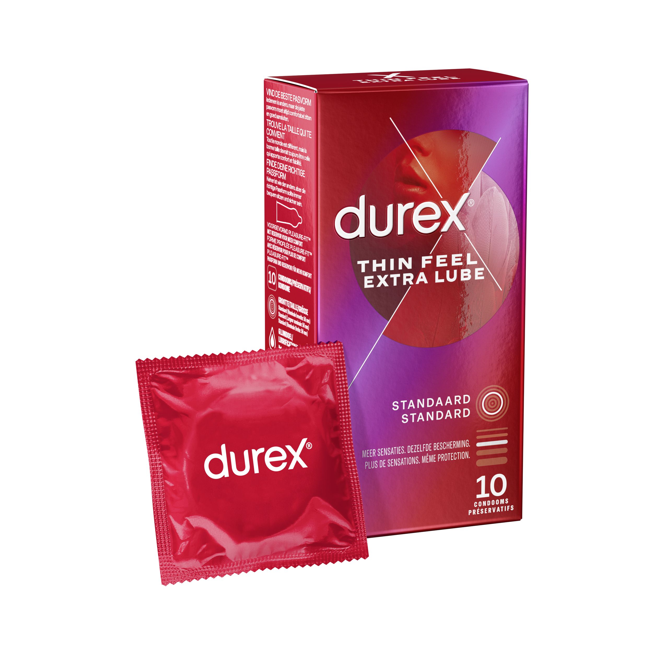 DUREX THIN FEEL GLIJMIDDEL 10 STUKS – Afbeelding 1 Deze Durex Thin Feel Condooms beschikken over extra glijmiddel voor een nog intenser gevoel.