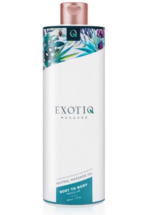 Exotiq Body To Body Oil is perfect voor massages. De zijdezachte olie laat de handen soepel over het lichaam glijden en helpt de spieren ontspannen. De grote fles heeft een handige doseerdop waardoor je nooit teveel olie pakt. Daarnaast is Exotiq Body To Body Oil dikker dan de standaard gels waardoor het langer glad blijft.